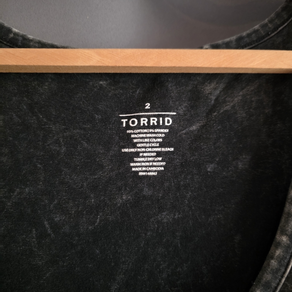 Torrid Acid Washed Sleeveless Skater Dress - Picture 2 of 3